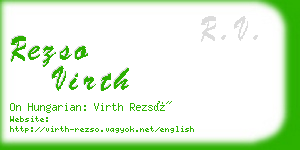 rezso virth business card
